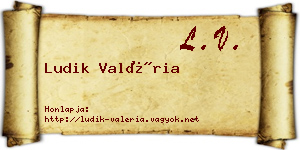 Ludik Valéria névjegykártya